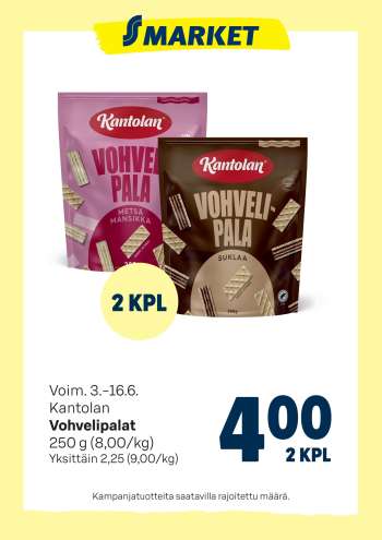 S-market tarjoukset  - 03.06.2026 - 16.06.2026.
