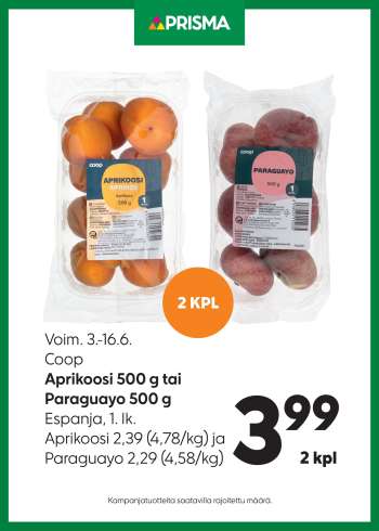 Prisma tarjoukset  - 03.06.2026 - 16.06.2026.