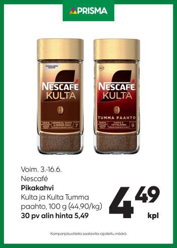 Prisma tarjoukset  - 03.06.2026 - 16.06.2026.