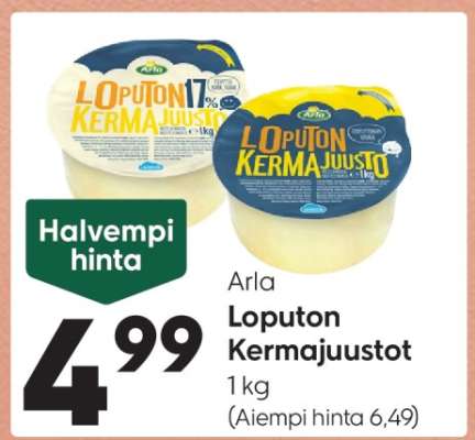 Arla Loputon Kermajuustot