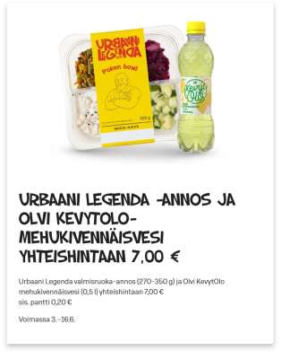 URBAANI LEGENDA -ANNOS JA OLVI KEVYTOLO-MEHUKIVENNÄISVESI