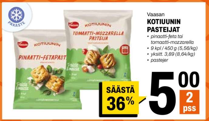 Vaasan KOTIUUNIN PASTEIJAT