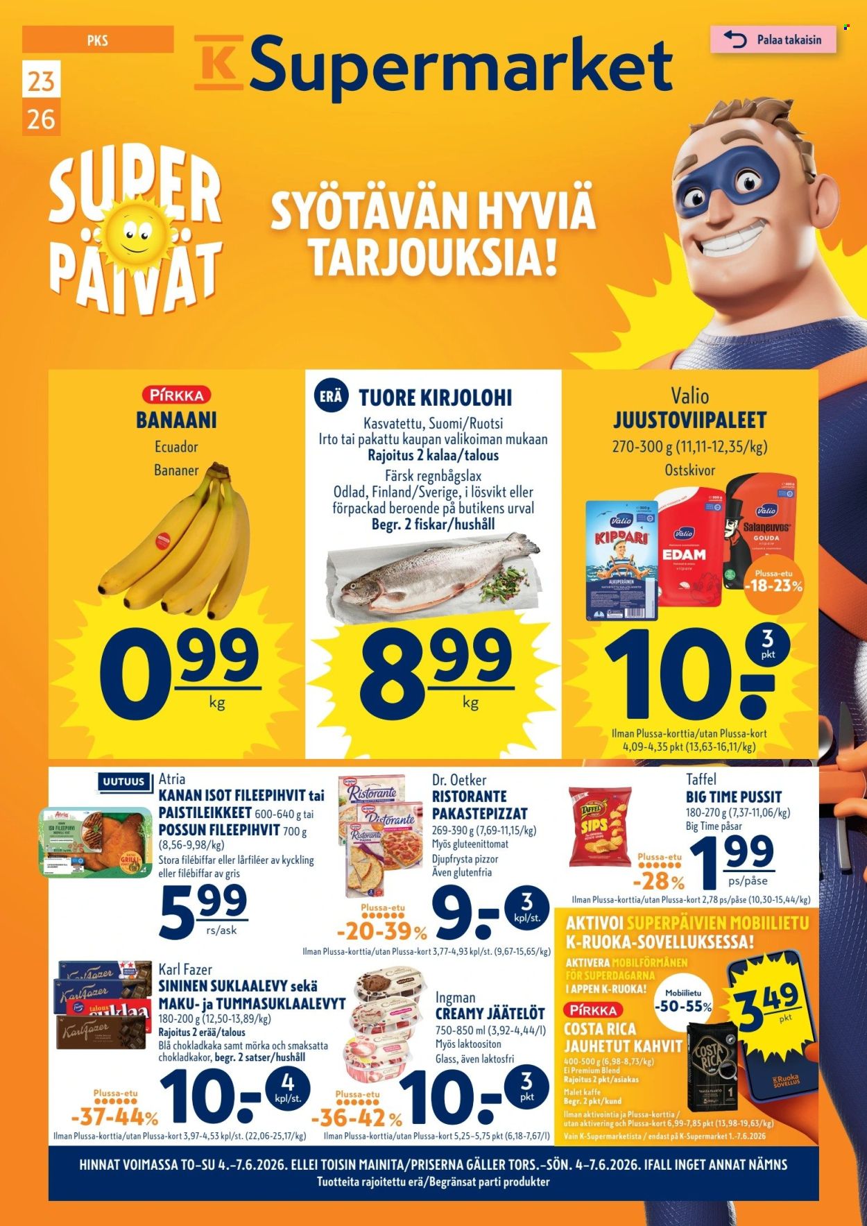 K-Supermarket tarjoukset - 04.06.2026 - 07.06.2026. Sivu 1