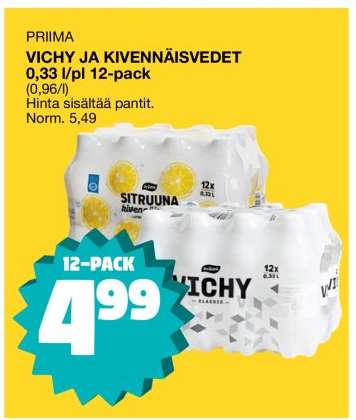 PRIIMA VICHY JA KIVENNÄISVEDET
