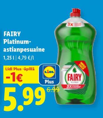 FAIRY Platinum-astianpesuaine
