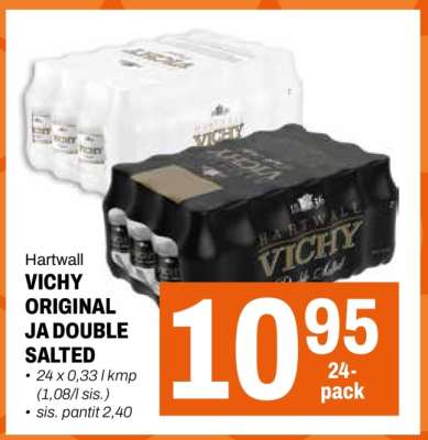 Hartwall Vichy Original ja Double Salted