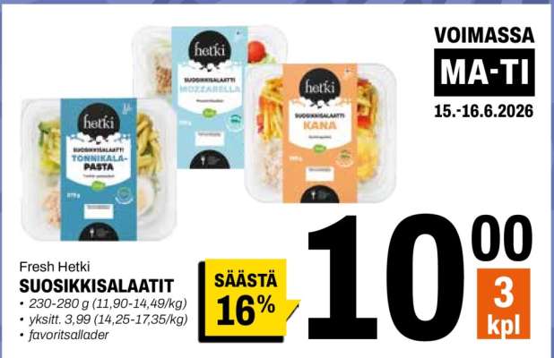 Fresh Hetki SUOSIKKISALAATIT