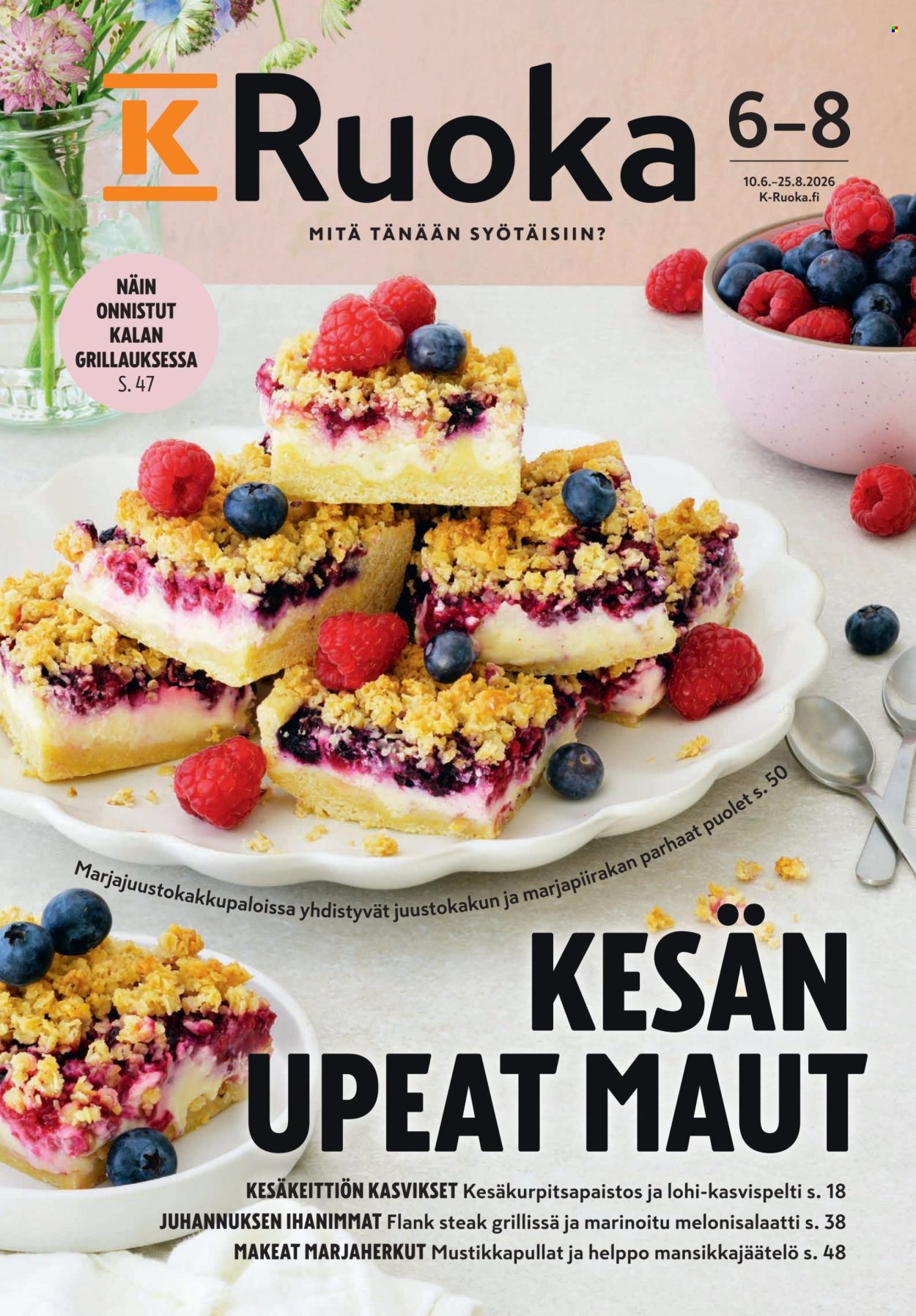 K-Supermarket tarjoukset - 10.06.2026 - 25.08.2026. Sivu 1