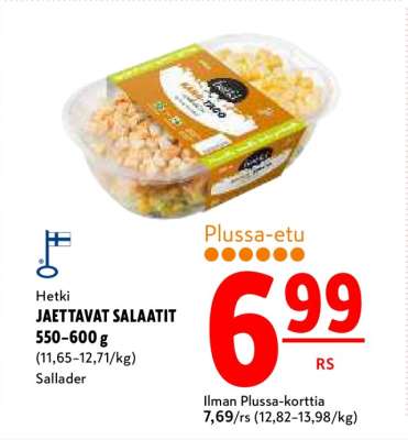 Hetki JAETTAVAT SALAATIT 550–600 g