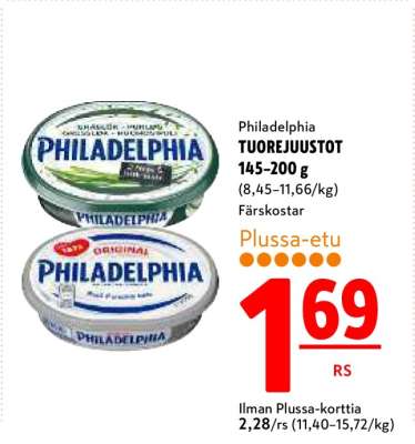 Philadelphia TUOREJUUSTOT 145-200 g
