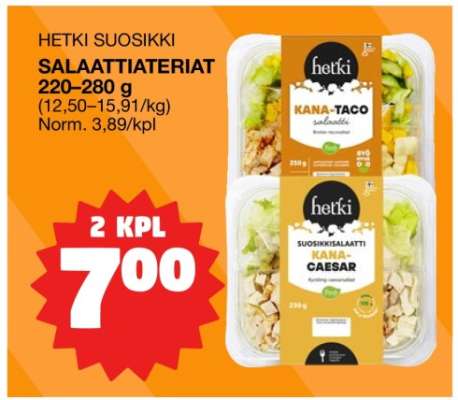 Hetki Suosikki Salaattiateriat
