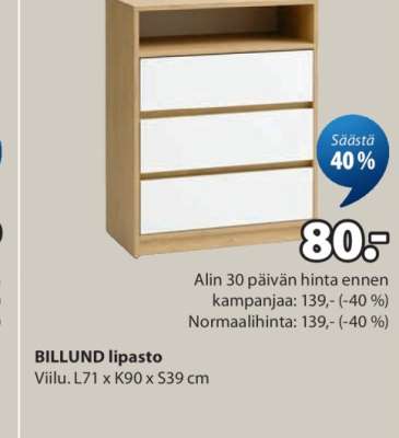 BILLUND lipasto