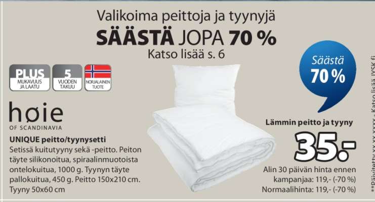 høie of SCANDINAVIA UNIQUE peitto/tyynysetti