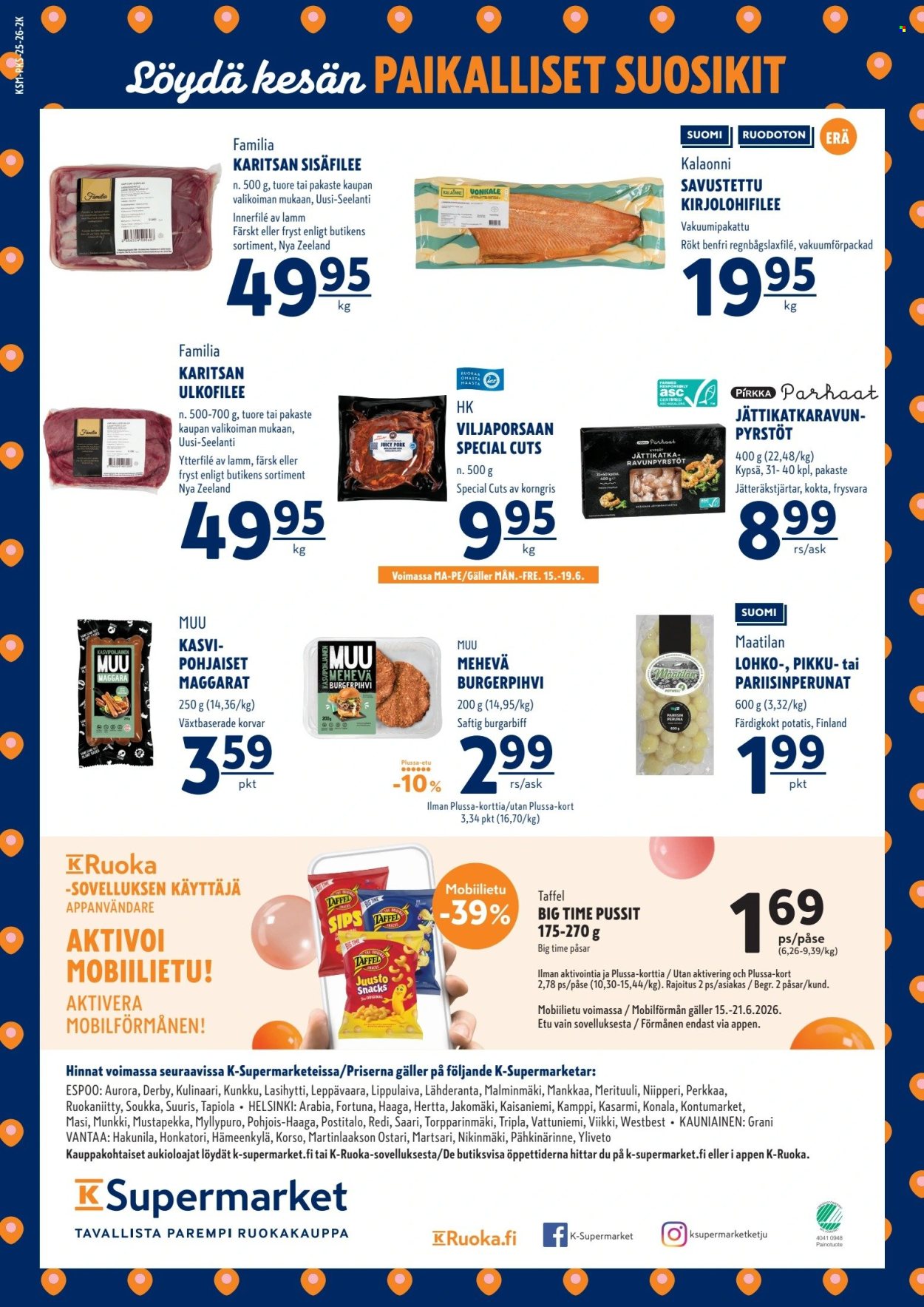 K-Supermarket tarjoukset - 15.06.2026 - 17.06.2026. Sivu 4