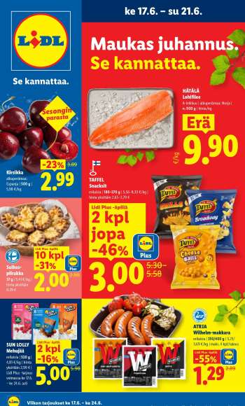 Lidl tarjoukset  - 17.06.2026 - 24.06.2026.