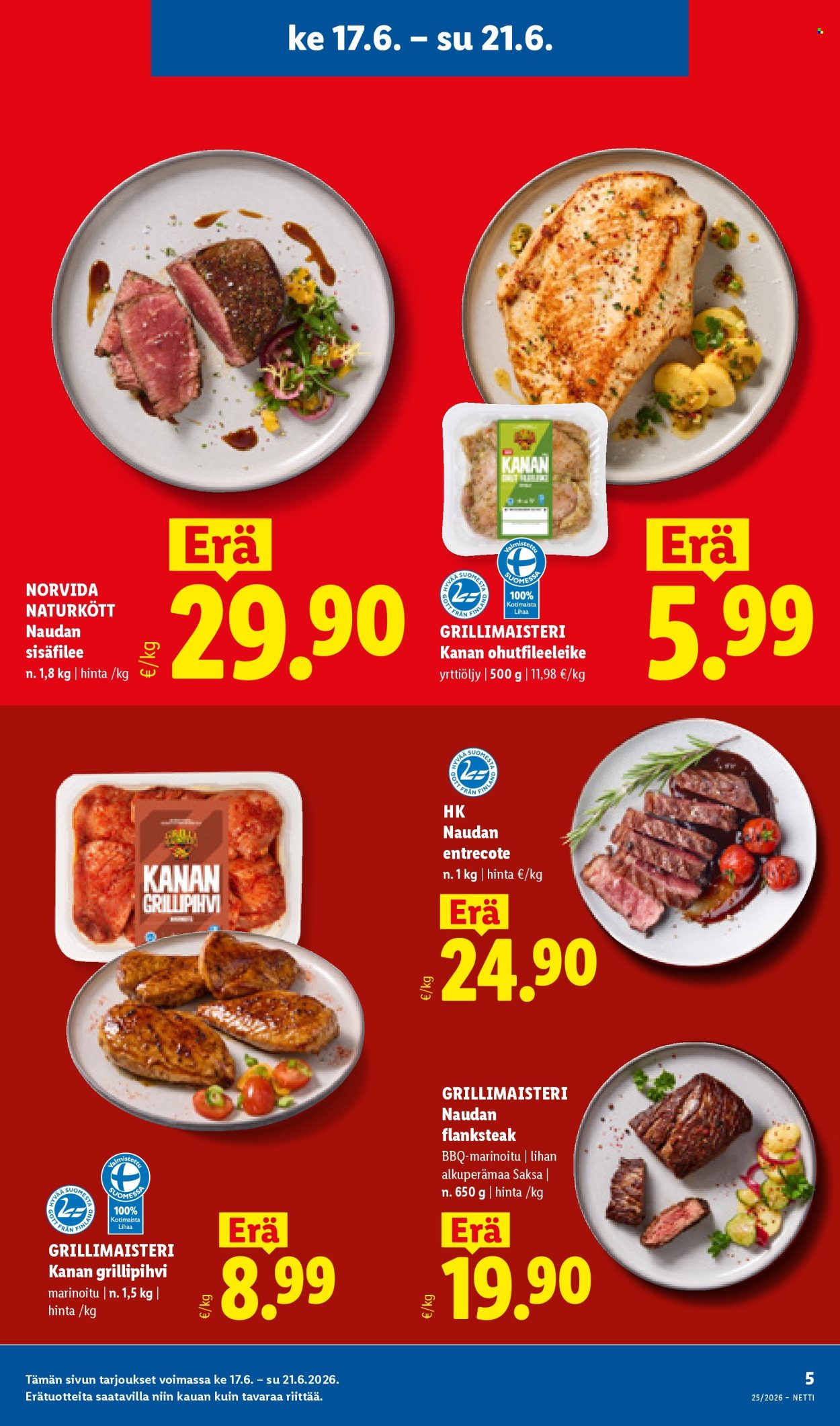 Lidl tarjoukset - 17.06.2026 - 24.06.2026. Sivu 5
