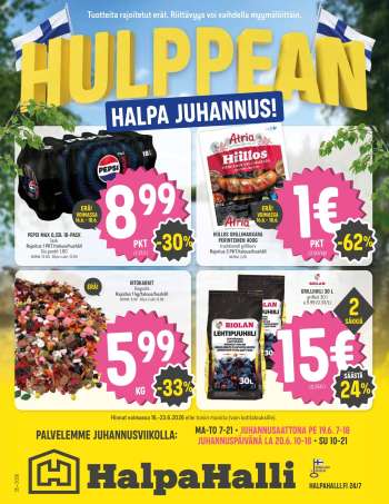 HalpaHalli tarjoukset  - 16.06.2026 - 23.06.2026.