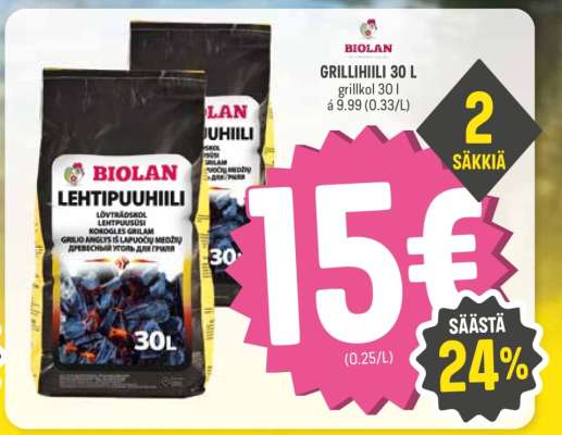 Biolan Lehtipuuhiili