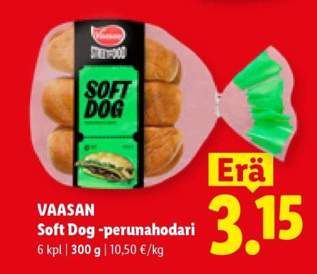 VAASAN Soft Dog -perunahodari