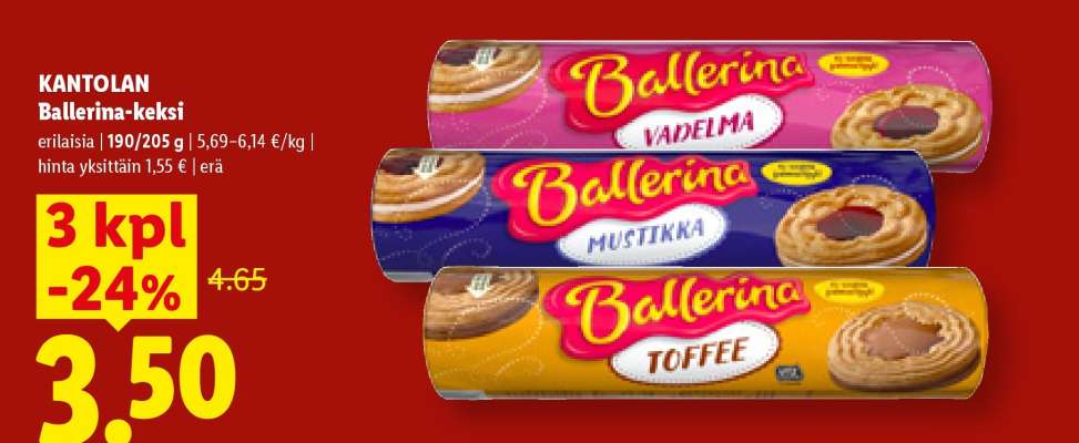 KANTOLAN Ballerina-keksi