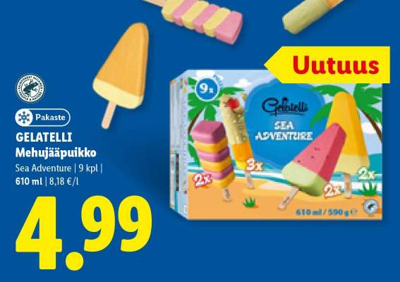 GELATELLI Mehujääpuikko