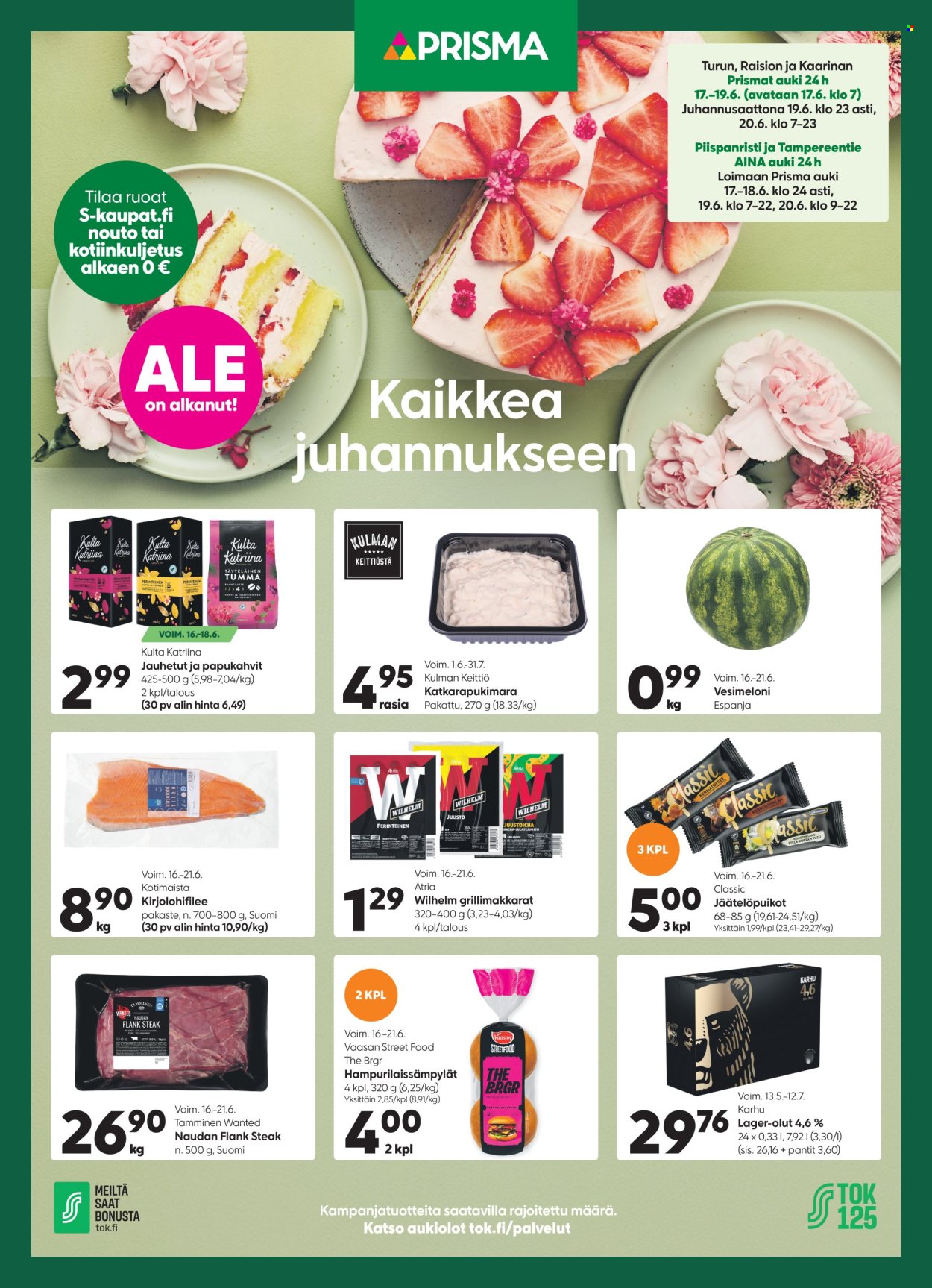 Prisma tarjoukset - 16.06.2026 - 21.06.2026. Sivu 1