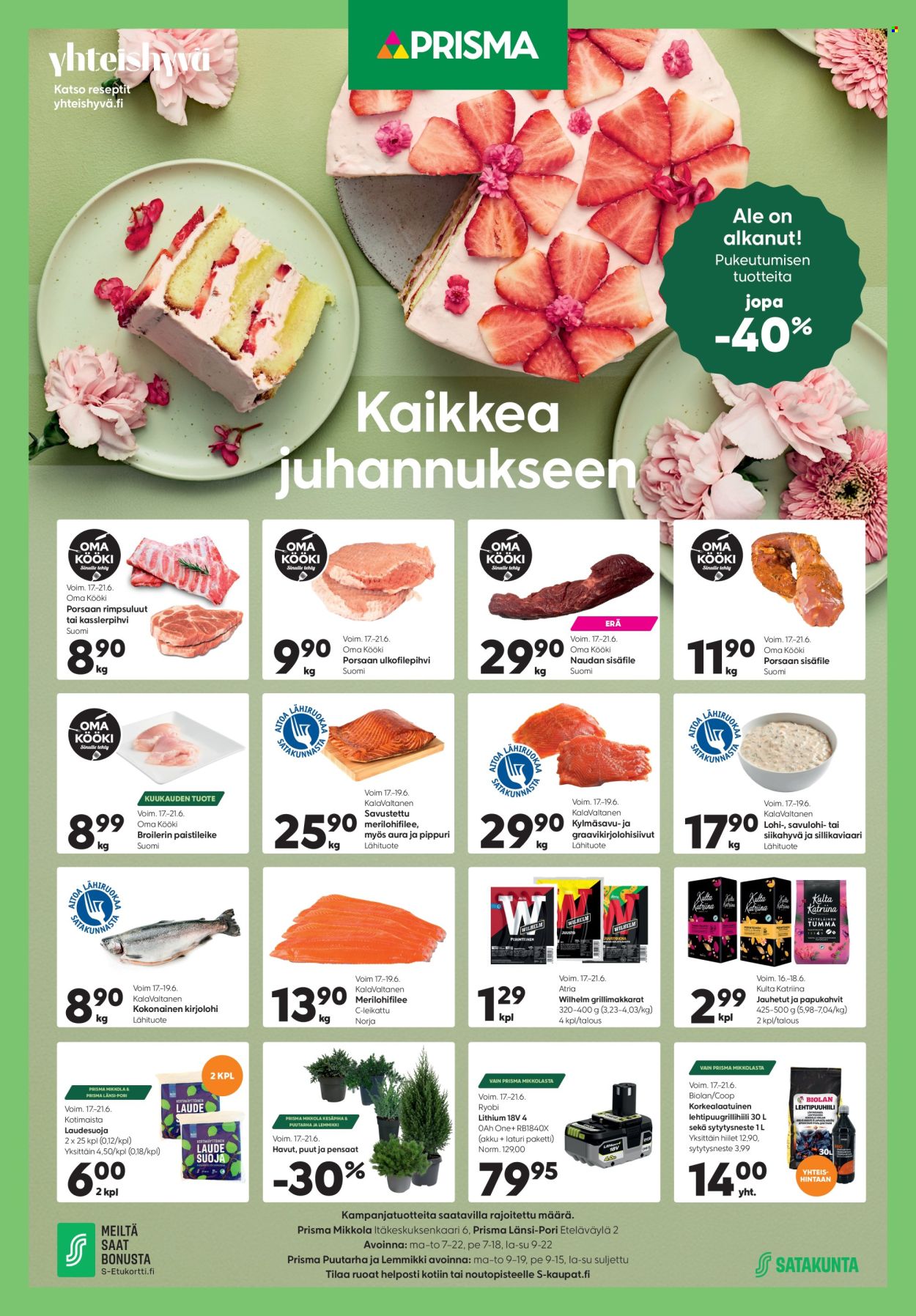Prisma tarjoukset - 17.06.2026 - 21.06.2026. Sivu 1