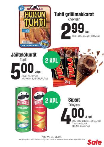 Sale tarjoukset  - 17.06.2026 - 30.06.2026.