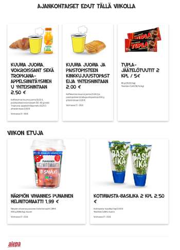 Alepa tarjoukset  - 17.06.2026 - 23.06.2026.