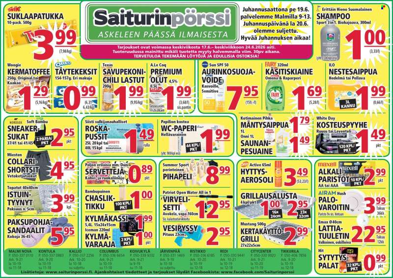 Saiturinpörssi tarjoukset  - 17.06.2026 - 24.06.2026.