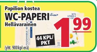 Papilion kostea WC-PAPERI