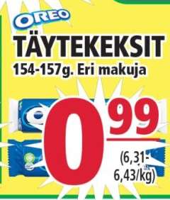 Oreo TÄYTEKEKSIT