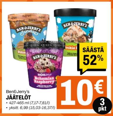Ben & Jerry's Jäätelöt