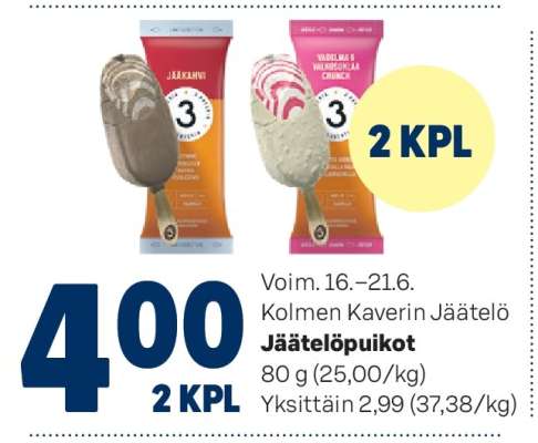 Kolmen Kaverin Jäätelö