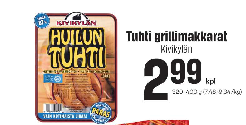 Tuhti grillimakkarat
