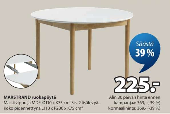 MARSTRAND ruokapöytä