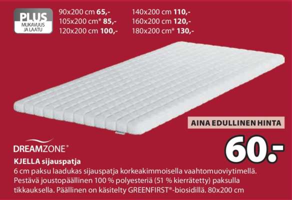 DREAMZONE KJELLA sijauspatja