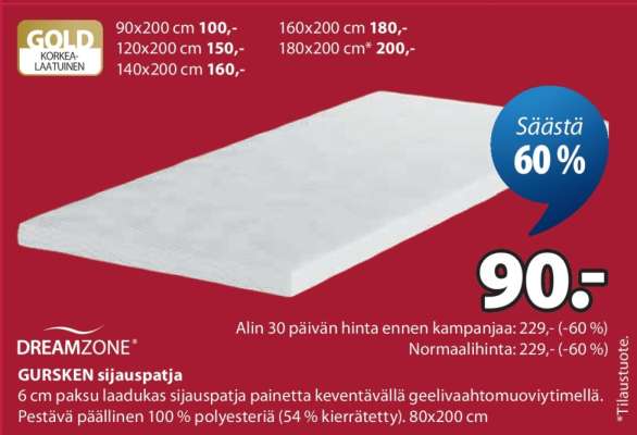 GURSKEN sijauspatja