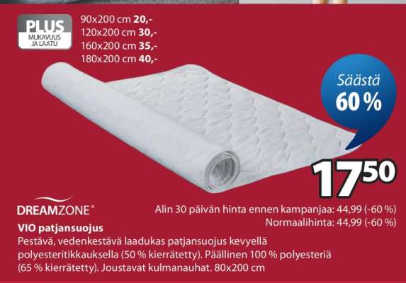 DREAMZONE VIO patjansuojaus