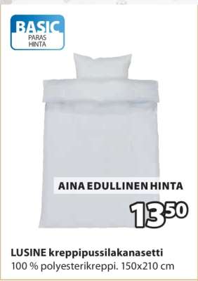 LUSINE kreppipussilakanasetti