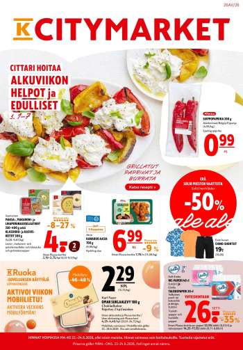 K-citymarket tarjoukset  - 22.06.2026 - 24.06.2026.