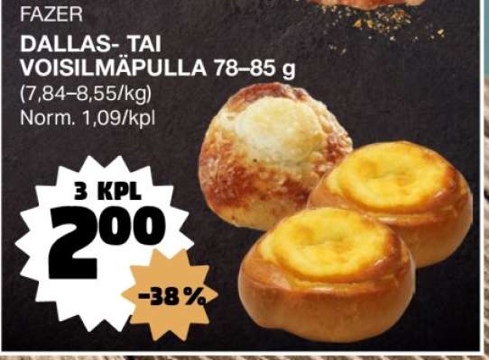 FAZER DALLAS- TAI VOISILMÄPULLA