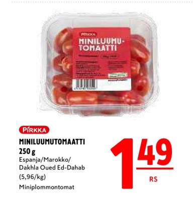 PIRKKA MINILUUMUTOMAATTI