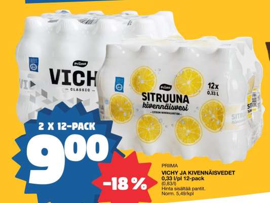 PRIIMA VICHY JA KIVENNÄISVEDET