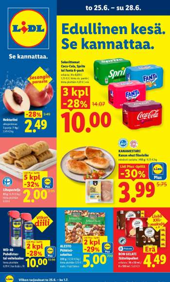 Lidl tarjoukset  - 25.06.2026 - 01.07.2026.