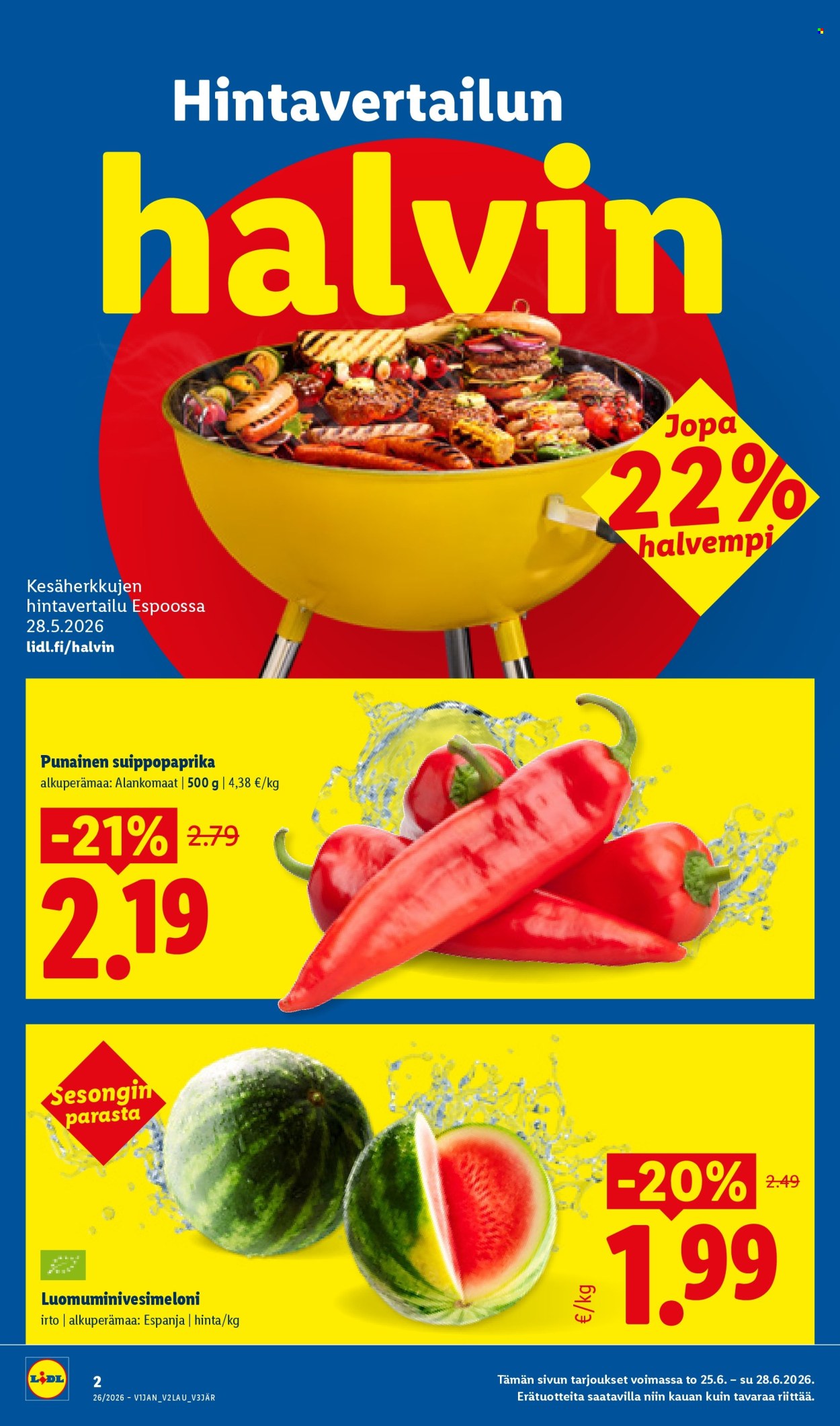 Lidl tarjoukset - 25.06.2026 - 01.07.2026. Sivu 2