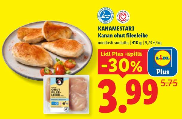 KANAMESTARI Kanan ohut fileeleike