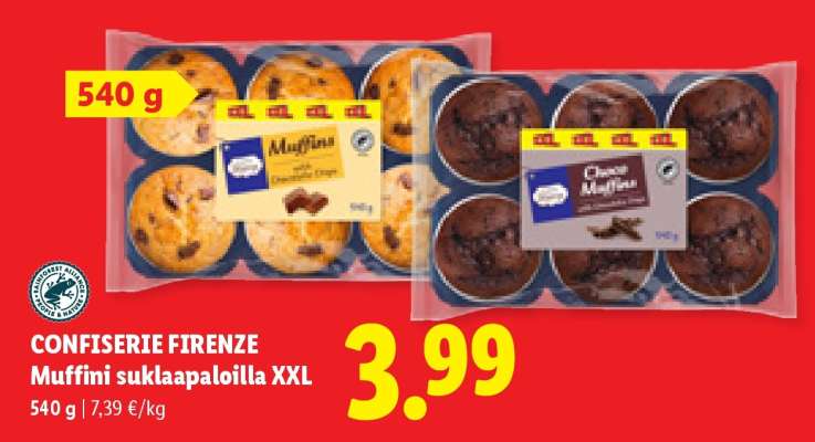 Confiserie Firenze Muffini suklaapaloilla XXL
