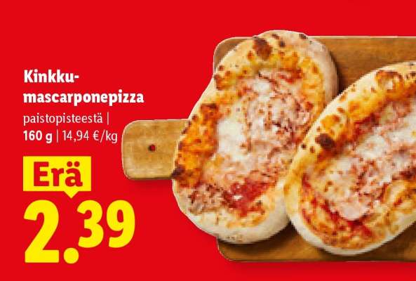 Kinkku- mascarponepizza