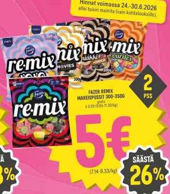 FAZER REMIX MAKEISPUSSIT 300-350G